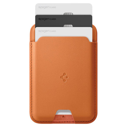Portefeuille MagSafe, Spigen, Valentinus MagFit, Orange AFA11339