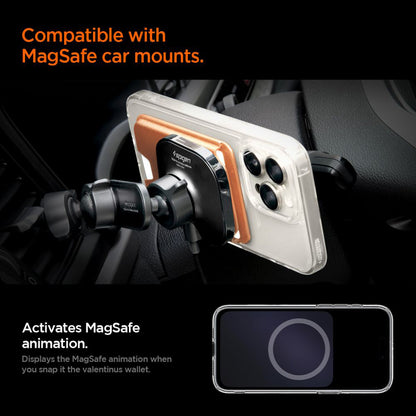 MagSafe-Geldbörse, Spigen, Valentinus MagFit+, Orange AFA11340
