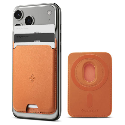 Portefeuille MagSafe, Spigen, Valentinus MagFit, Orange AFA11339