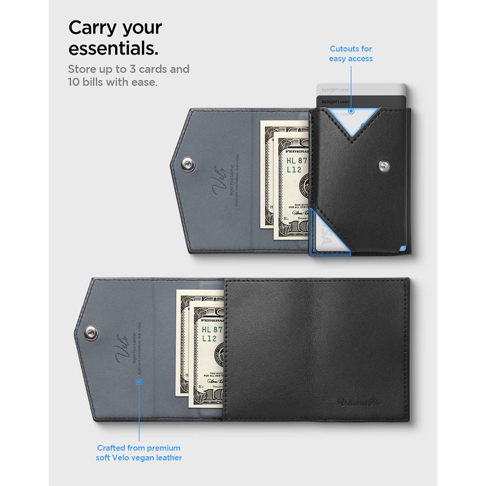 Portefeuille Magsafe, Spigen, Valentinus Pro, Noir