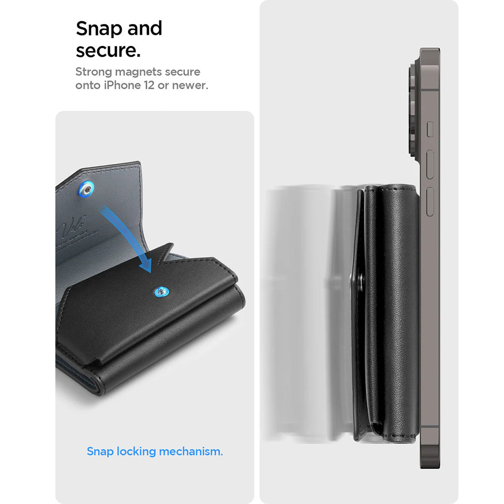 Portefeuille Magsafe, Spigen, Valentinus Pro, Noir