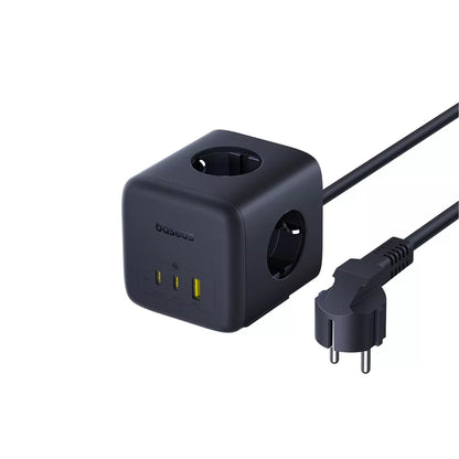 Rallonge Baseus EnerFill FA11, 67W, 3.35A, 1 x USB-A - 2 x USB-C - 3 x Schuko, Noir E00082100123-00