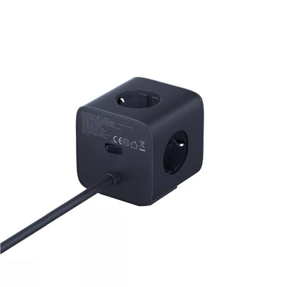 Rallonge Baseus EnerFill FA11, 67W, 3.35A, 1 x USB-A - 2 x USB-C - 3 x Schuko, Noir E00082100123-00
