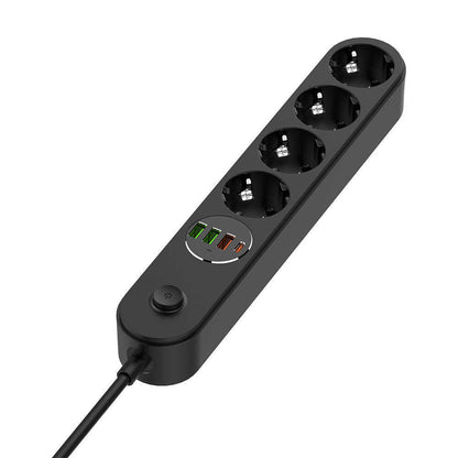 Rallonge ColorWay, 4 x Schuko, Noir