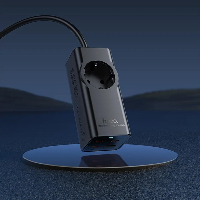 Rallonge HOCO NS9, 1 x Schuko, Noir