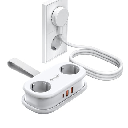 Multiprise Orico APP, 2 x Schuko - 2 x USB-A - 1 x USB-C, Blanc