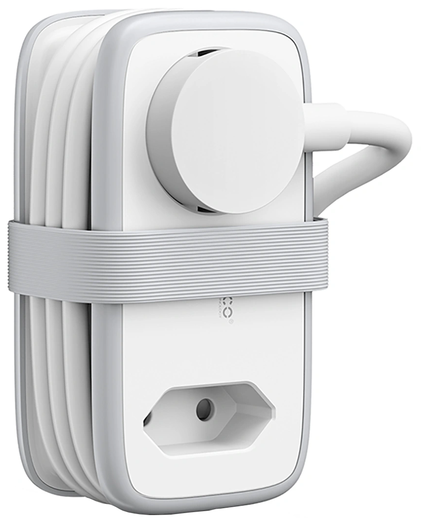 Multiprise Orico APP, 1 x Schuko - 1 x Prise - 2 x USB-A - 1 x USB-C, Blanc Gris