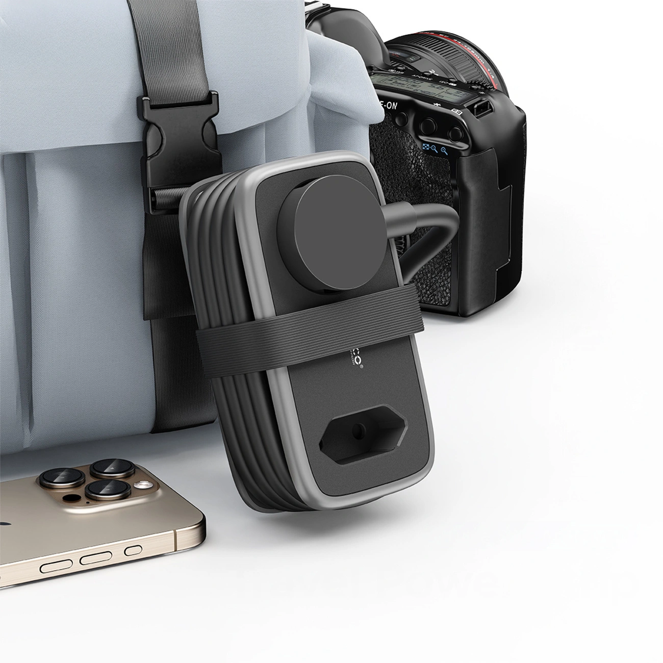 Multiprise Orico APP, 1 x Schuko - 1 x Prise - 2 x USB-A - 1 x USB-C, Noir Gris