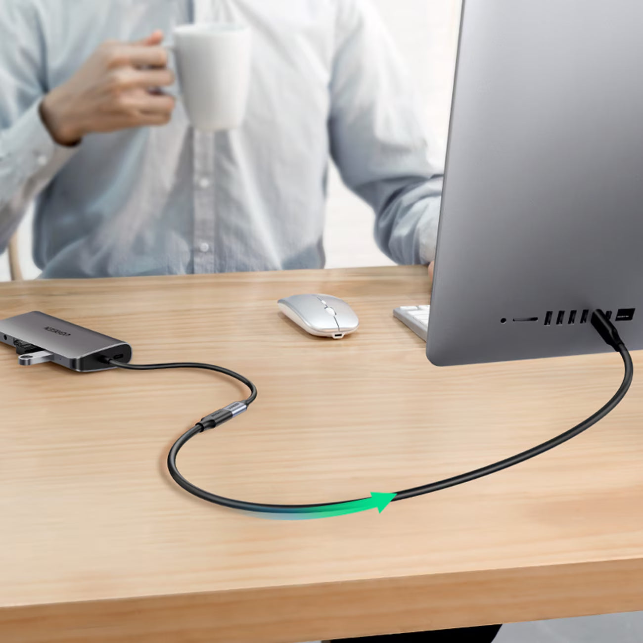 Rallonge USB-C UGREEN US353, 1m, Noir