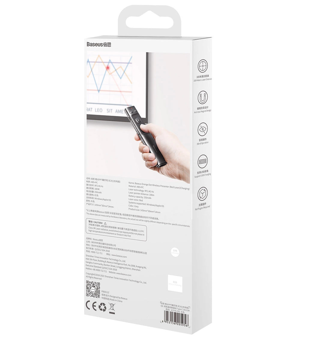 Presenter Wireless Baseus Orange Dot, Gris ACFYB-0G