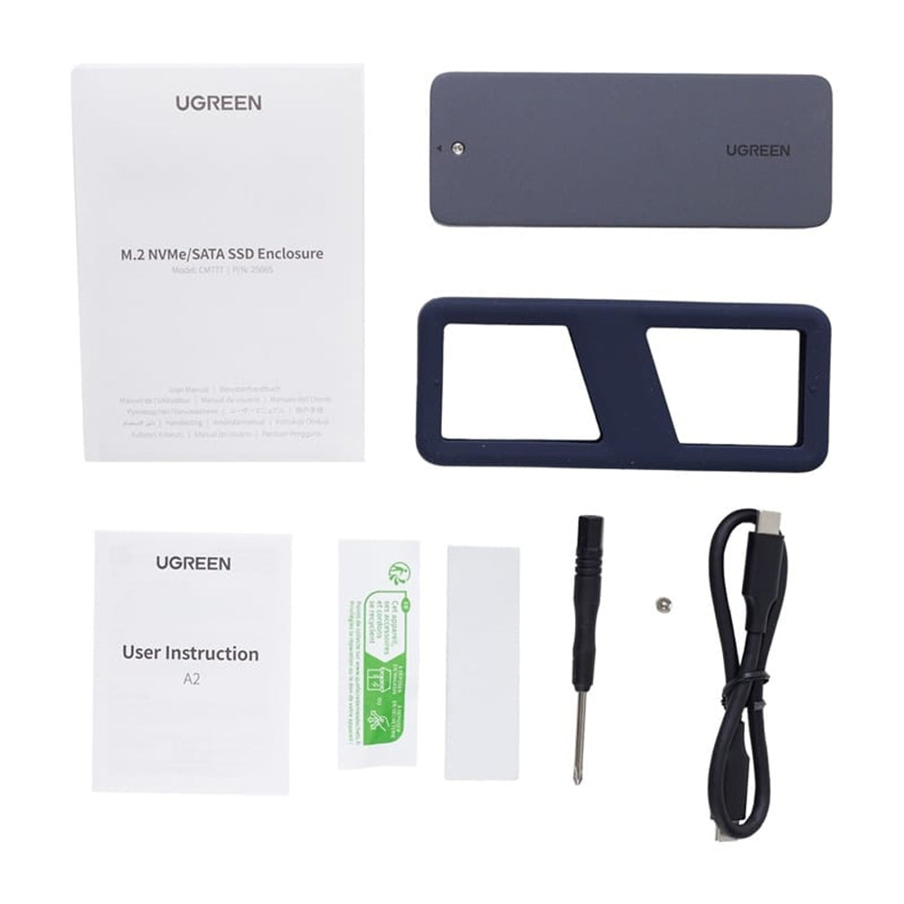 Rack UGREEN CM777 (25665) für SSD M.2 NVMe, Schwarz