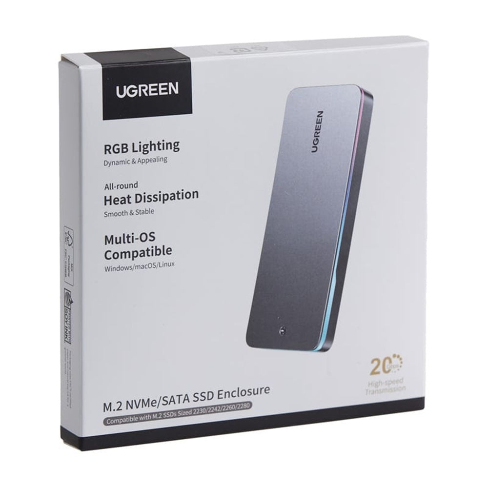 Rack UGREEN CM777 (25665) für SSD M.2 NVMe, Schwarz