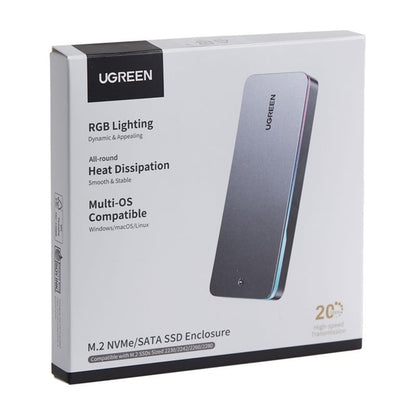 Rack UGREEN CM777 (25665) für SSD M.2 NVMe, Schwarz