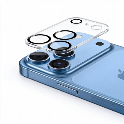 Tech-Protect Cam Fit+ Rückkamera-Schutzrahmen für Apple iPhone 18 Pro, gehärtetes Glas, transparent