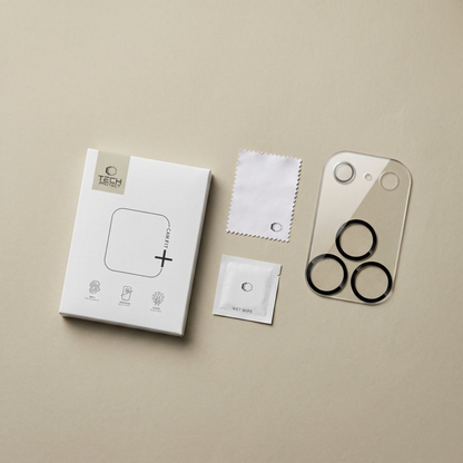 Tech-Protect Cam Fit+ Rückkamera-Schutzrahmen für Apple iPhone 18 Pro, gehärtetes Glas, transparent