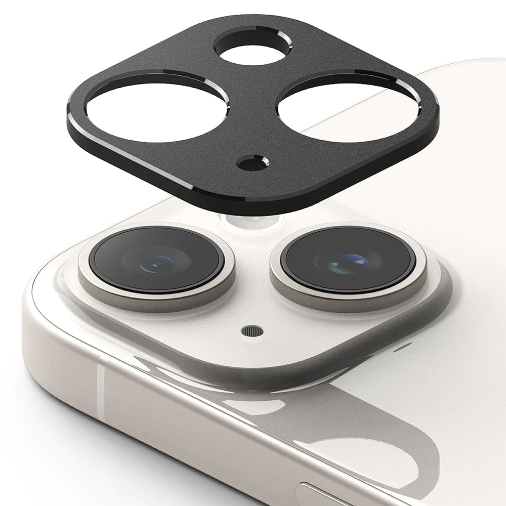 Rahmen Schutz Rückkamera Ringke Styling für Apple iPhone 15 Plus / 15, Aluminium, Schwarz