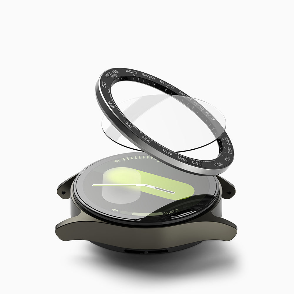 Cadre de protection Ringke Premium Styling pour Samsung Galaxy Watch7 40mm, Modèle 1, Noir