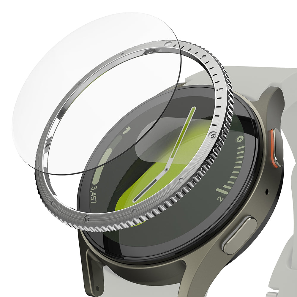 Cadre de protection Ringke Styling pour Samsung Galaxy Watch7 40mm, Modèle 7, Argenté