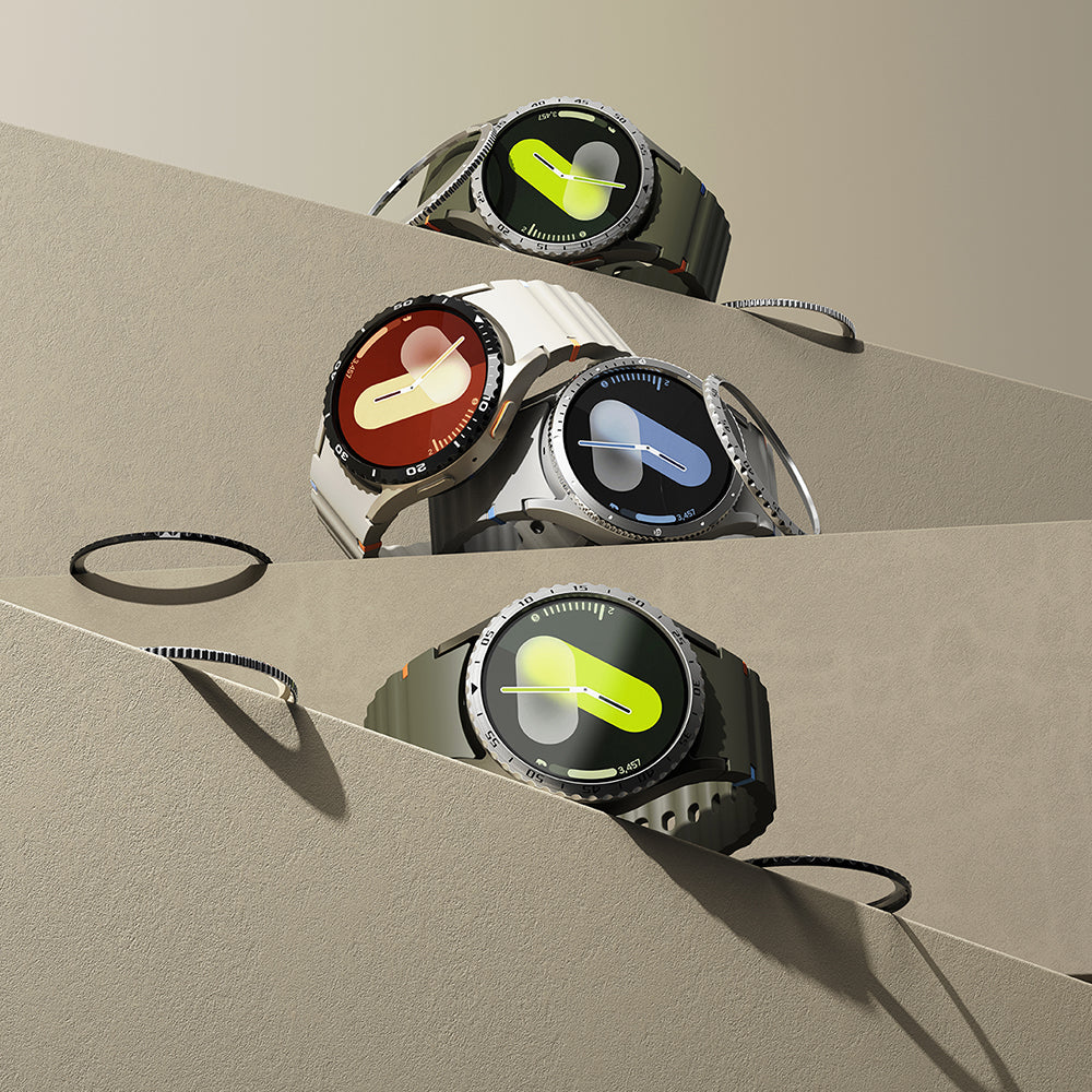 Cadre de protection Ringke Styling pour Samsung Galaxy Watch7 40mm, Modèle 7, Argenté