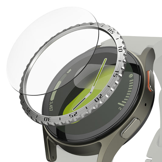 Cadre de protection Ringke Styling pour Samsung Galaxy Watch7 44mm, Modèle 5, Argenté