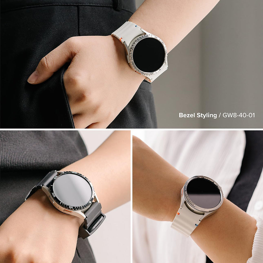 Ringke Inner Styling Schutzrahmen für Samsung Galaxy Watch8 Classic, Silber