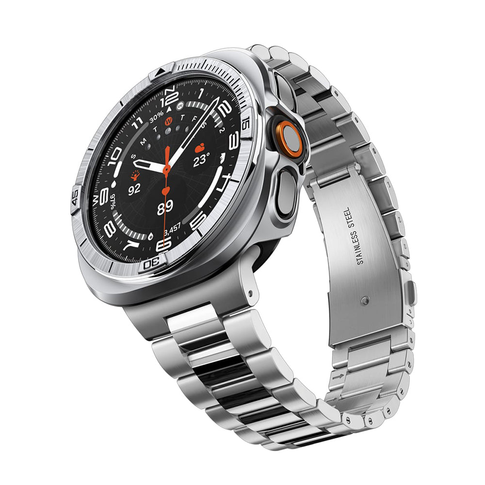 Spigen Tune Pro Pilot Schutzrahmen für Samsung Galaxy Watch Ultra2, Silber ACS11618