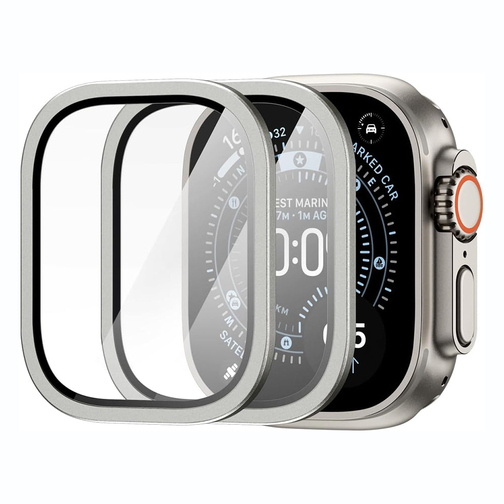 Cadre de protection Spigen Tune with Glass pour Apple Watch Ultra Series, argenté ACS11595