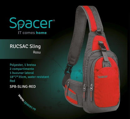 Spacer Sling Rucksack für Tablet bis max. 8 Zoll, Rot