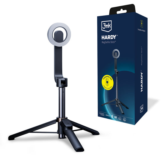 Perche à selfie Bluetooth 3MK Hardy MagSelfie, Universelle, Noire