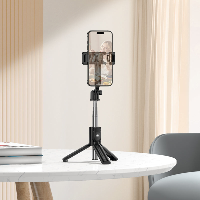 Bluetooth Selfie Stick Borofone BY14 Graceful, 4,5 Zoll - 7 Zoll, Schwarz