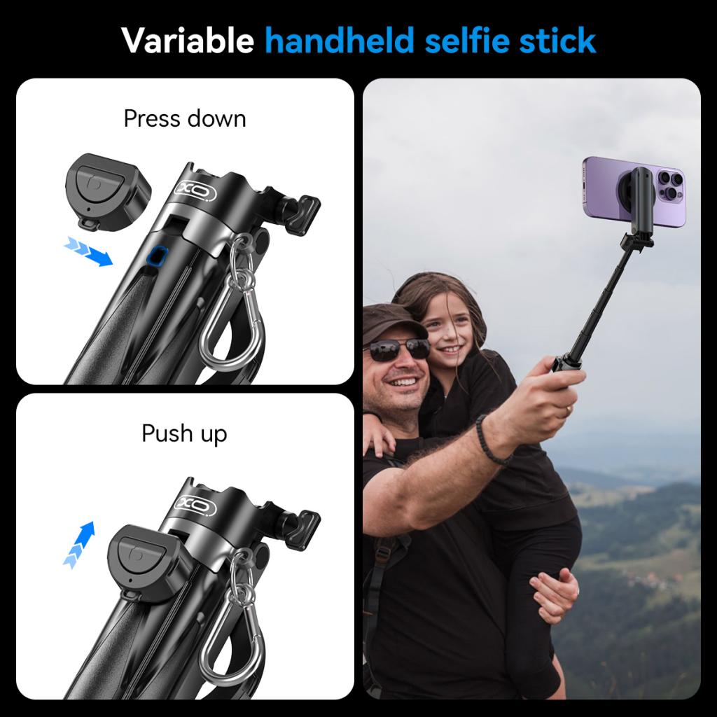 Perche à selfie Bluetooth XO Design SS22, Universelle, Noire