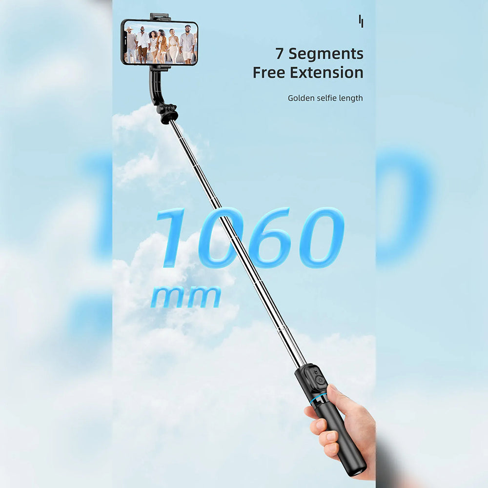 Selfie Stick Bluetooth Techsuit C01, Universel, Noir