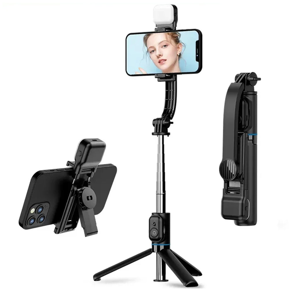 Selfie Stick Bluetooth Techsuit C01s, Universel, Noir
