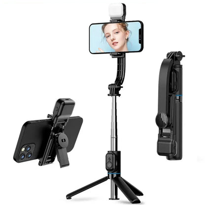 Selfie Stick Bluetooth Techsuit C01s, Universel, Noir