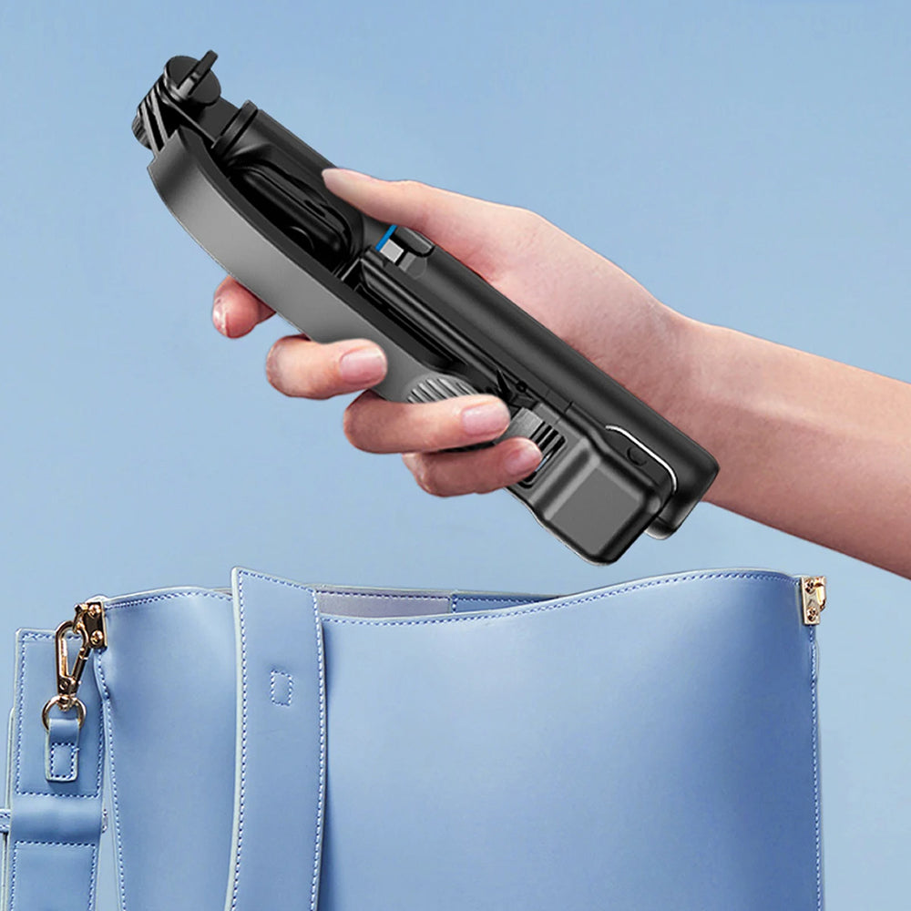 Selfie Stick Bluetooth Techsuit C01s, Universel, Noir