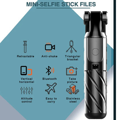 Selfie Stick Bluetooth Techsuit K03, Universal, Schwarz