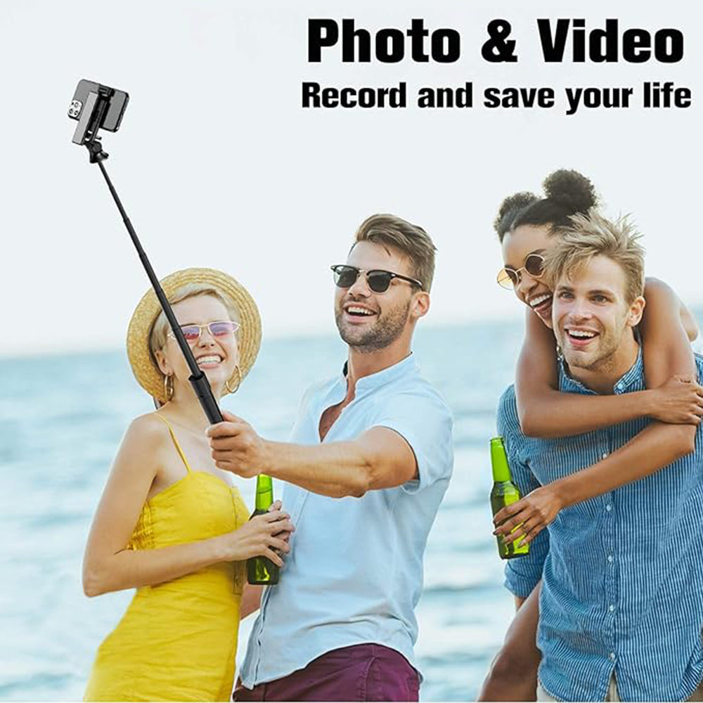 Selfie Stick Bluetooth Techsuit K22, Universal, Schwarz