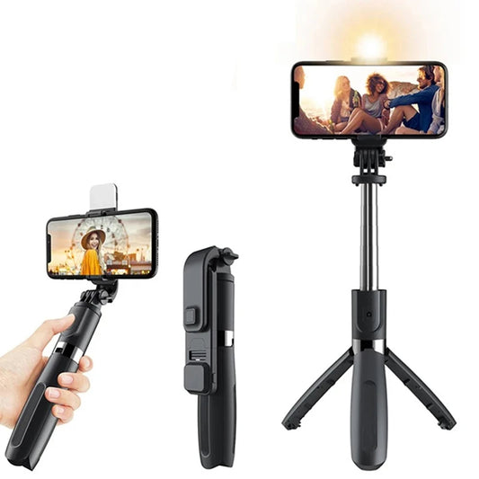 Selfie Stick Bluetooth Techsuit L02s, Universal, Schwarz