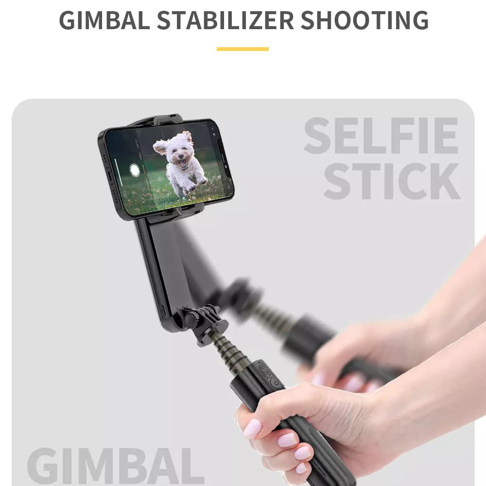 Stabilisateur Gimbal Bluetooth Techsuit L09, Universel, Noir