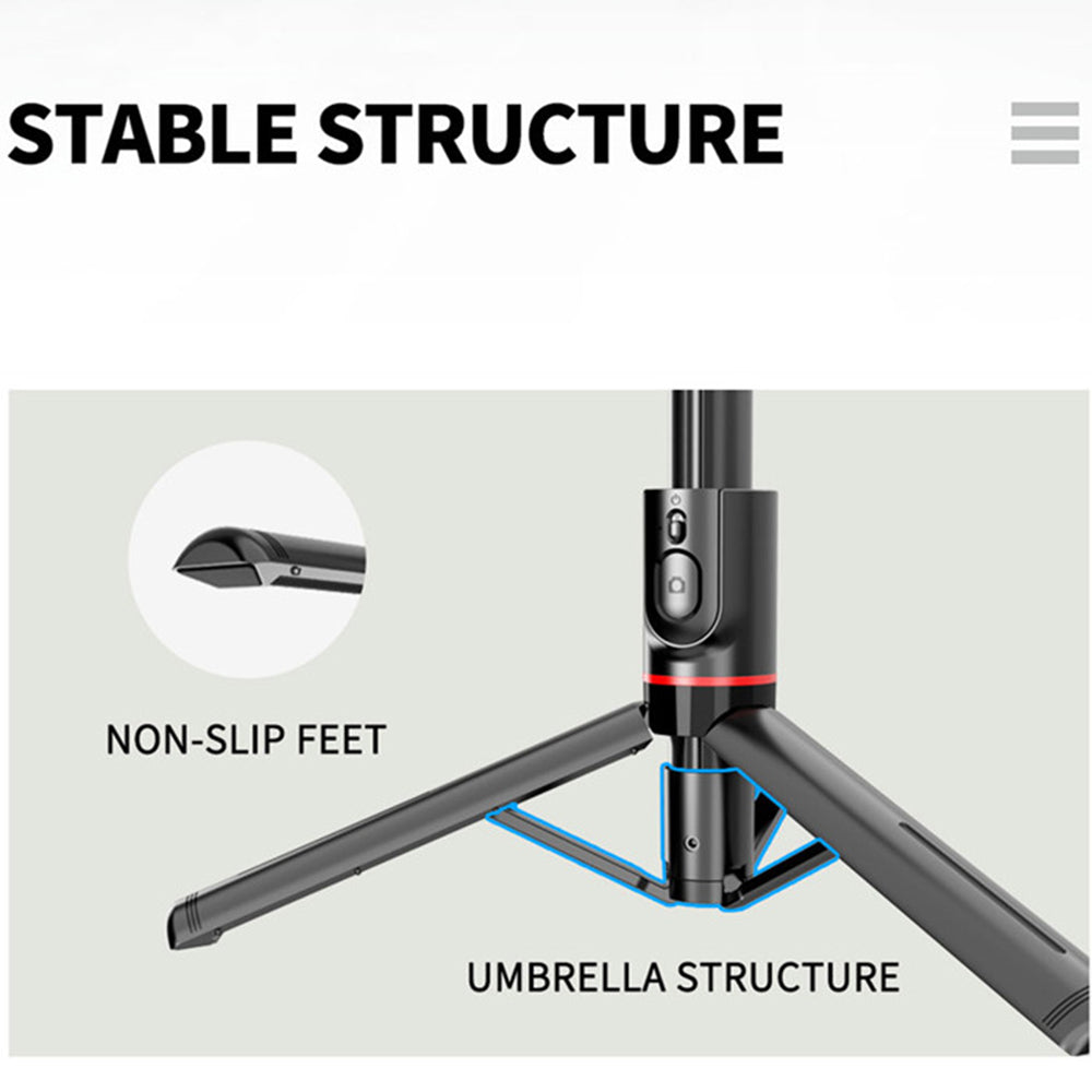 Selfie Stick Bluetooth Techsuit L12, Universal, Schwarz