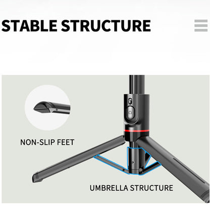Selfie Stick Bluetooth Techsuit L12, Universal, Schwarz