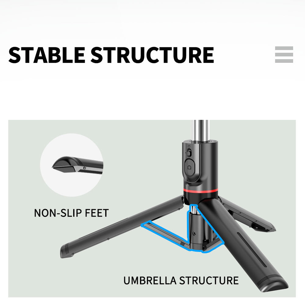 Selfie Stick Bluetooth Techsuit L13, Universal, Schwarz