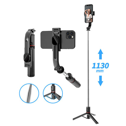 Selfie Stick Bluetooth Techsuit L13, Universal, Schwarz