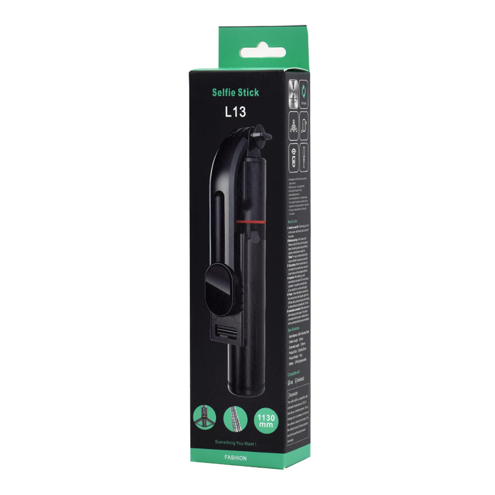 Selfie Stick Bluetooth Techsuit L13, Universal, Schwarz