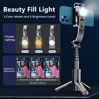 Perche à selfie Bluetooth Techsuit L18sMini, Universel, Noir