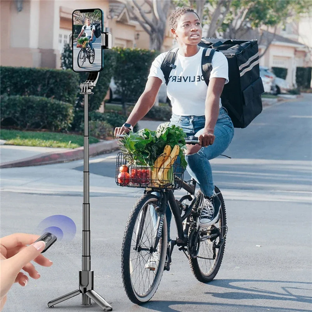 Perche à selfie Bluetooth Techsuit L18sMini, Universel, Noir