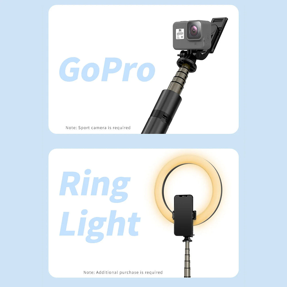 Selfie Stick Bluetooth Techsuit Q06, Universal, Schwarz