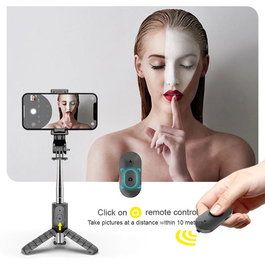 Selfie Stick Bluetooth Techsuit Q11s, Universel, Noir