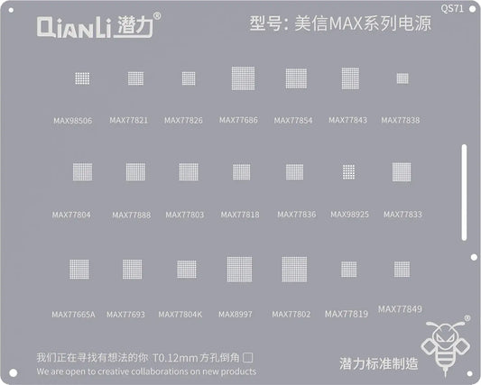 Grille BGA QIANLI QS71 pour la série Mxim Max