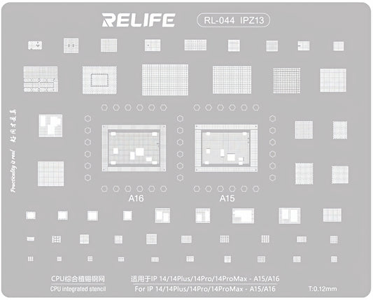 Grille BGA Relife RL-044 IPZ13 pour Apple iPhone 14 / 14 Plus / 14 Pro / 14 Pro Max, CPU